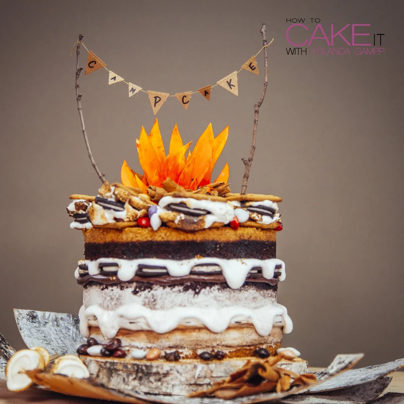S'moreo Campfire Cake!