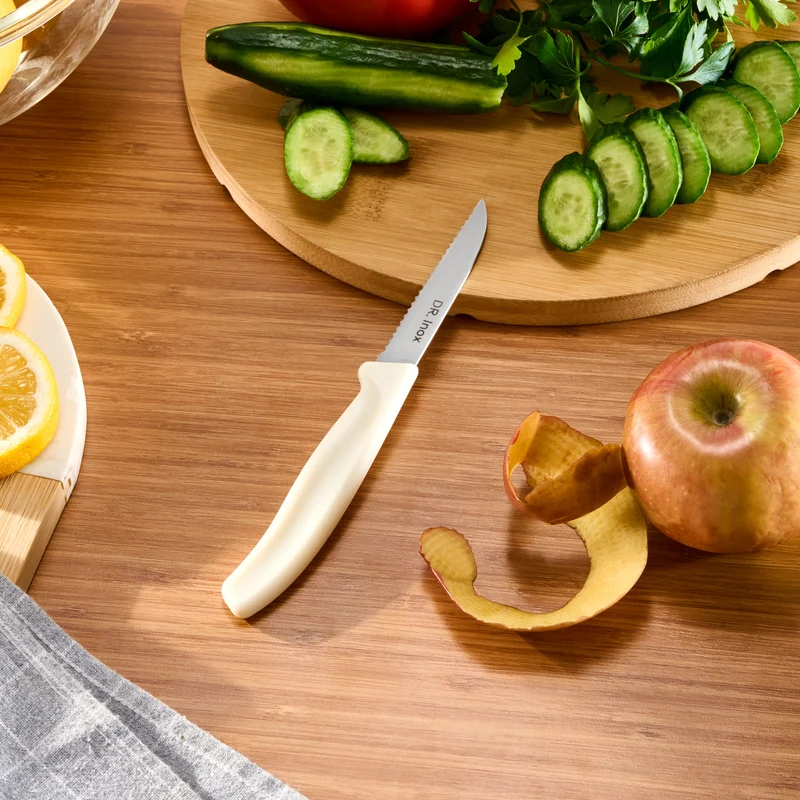 Dr. Inox Wellenschliff-Schälmesser 19cm Creme