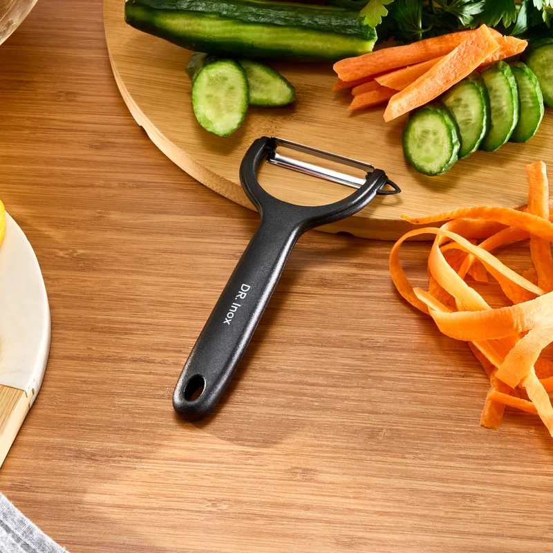 Dr. Inox Gerader Sparschäler, Schwarz