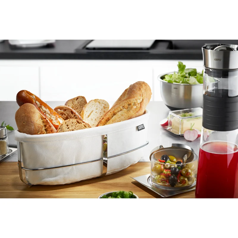 Brotkorb BRUNCH, oval, weiß