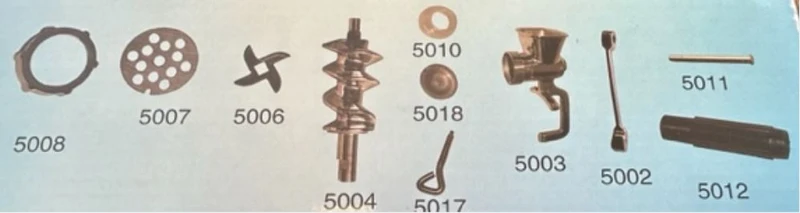 Manueller / handbetriebener Fleischwolf Größe 7 aus Edelstahl
