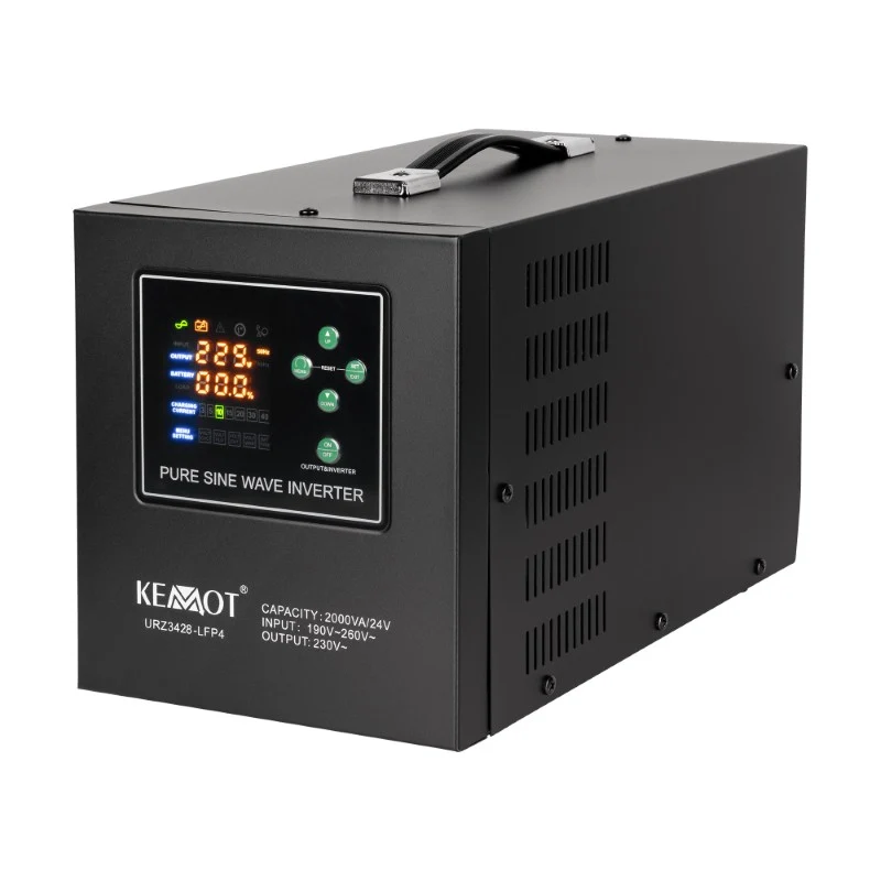 Zdroj záložní KEMOT PROsinus-2000/24-LFP4 24V 230V 2000VA 1400W Black URZ3428-LFP4