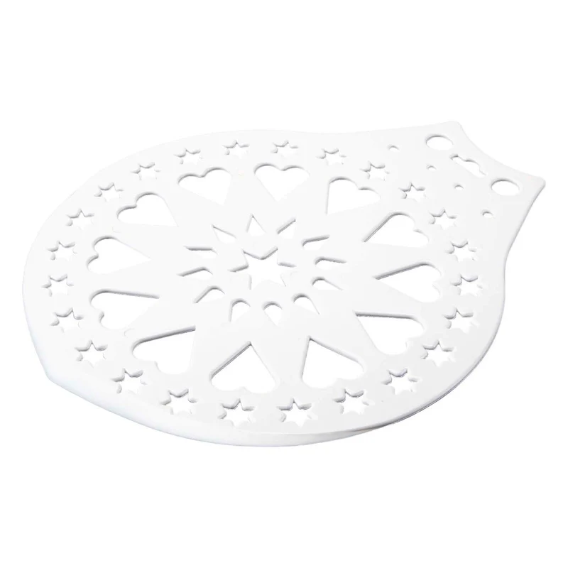 Kuchenheber & Verzierschablone ø 28 cm Weiss Kunststoff