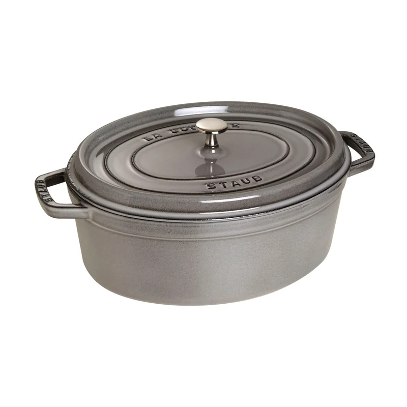 La Cocotte Cocotte 33 cm, oval, Graphit-Grau, Gusseisen