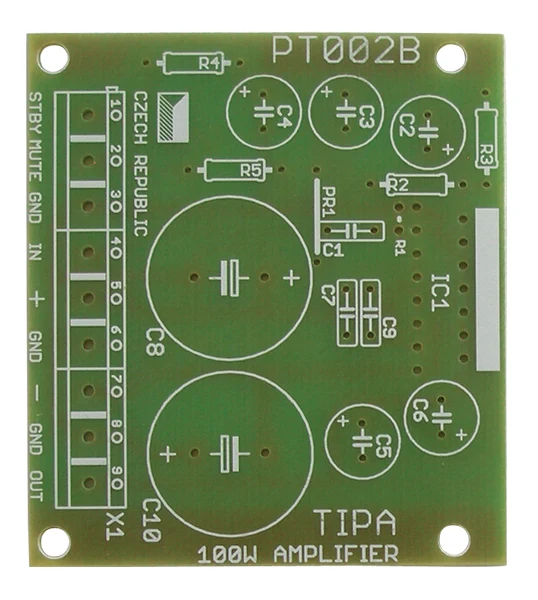 Plošný spoj TIPA PT002B PT003B PT005 PT006 Zesilovač 100W s TDA729x