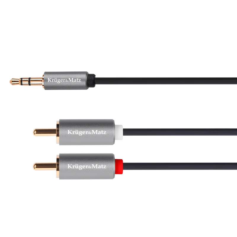 Kabel Jack 3.5mm stereo/2x Cinch 1m KRUGER & MATZ KM1218 Basic