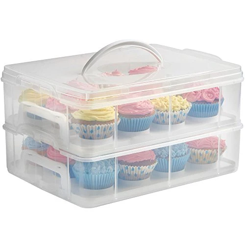 Muffin / Cupcake Transportbox rechteckig für 24 Stk.