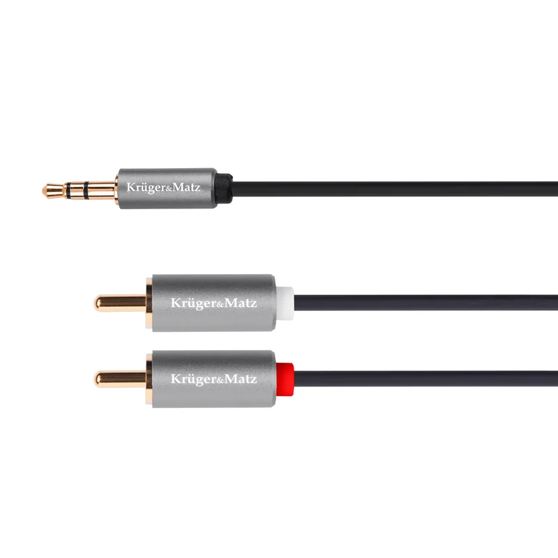 Kabel Jack 3.5mm stereo/2x Cinch 1,8m KRUGER & MATZ KM1214 Basic