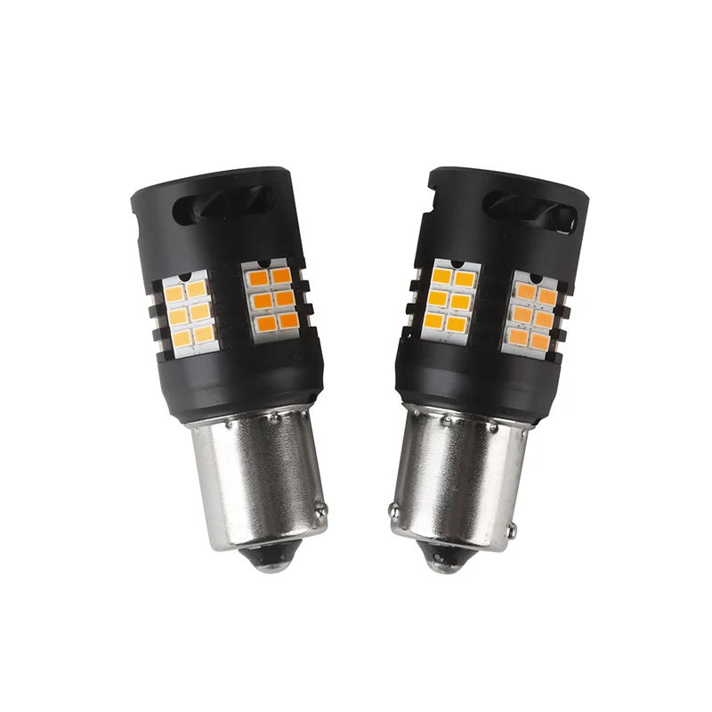 Autožárovka LED BAU15S 12V CARCLEVER 30LED 3020SMD oranžová 2ks