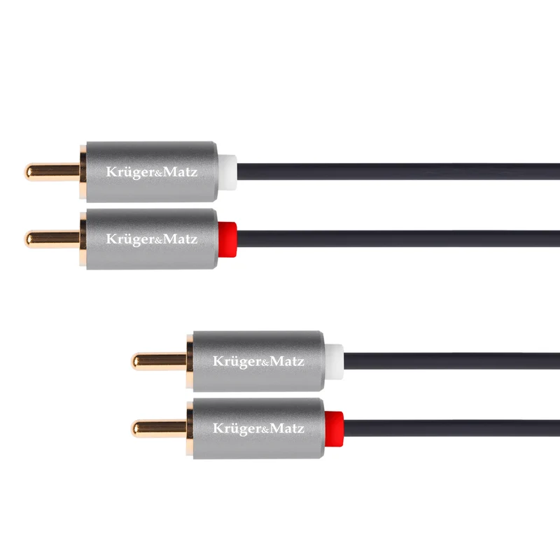 Kabel 2x Cinch konektor/2x Cinch konektor 1m KRUGER & MATZ KM1213 Basic
