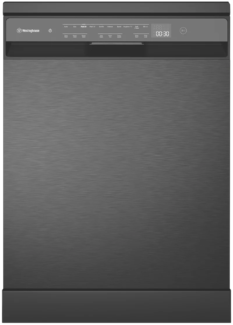 Westinghouse 60cm Dark Stainless Steel 15 Place Freestanding Dishwasher