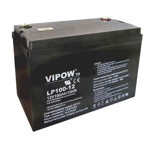Baterie olověná 12V 100Ah VIPOW BAT0225