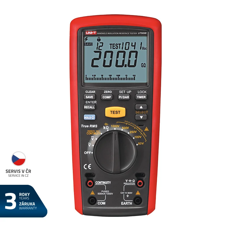 Tester izolačního odporu UNI-T UT505B