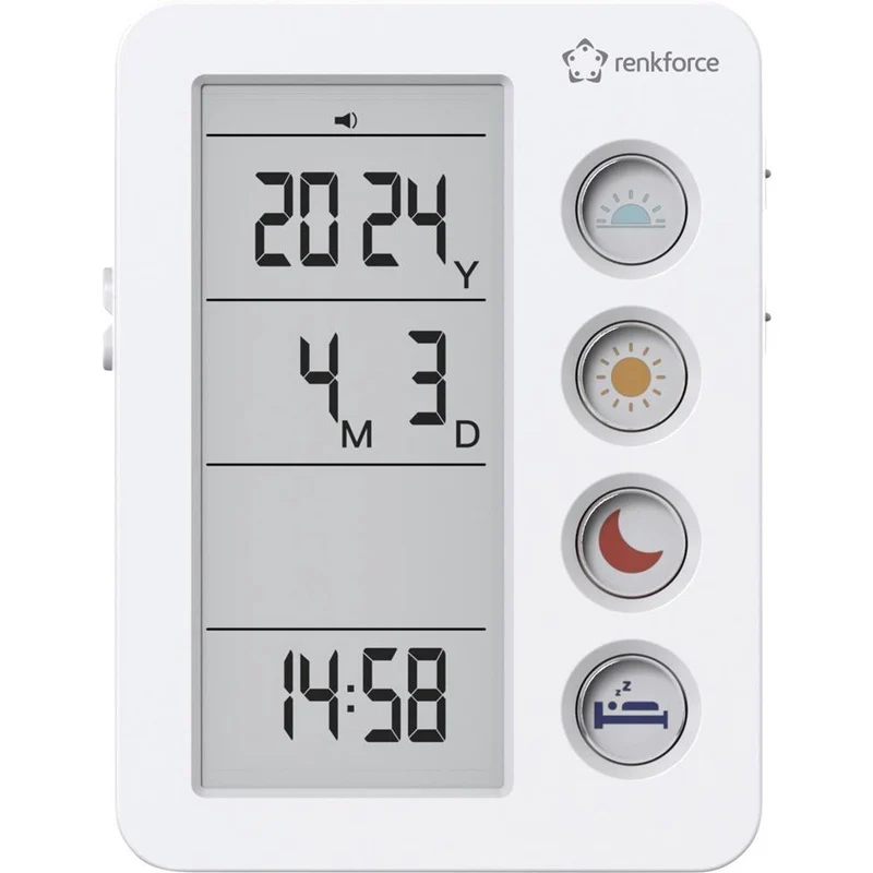 Budík RENKFORCE RF-4883628 s připomenutím užití léků