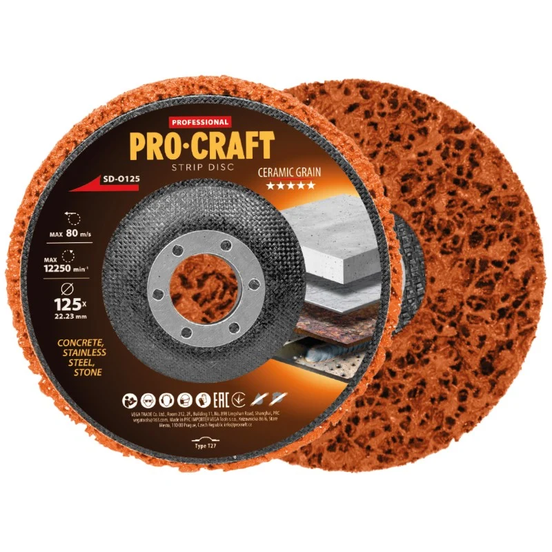 Kotouč brusný Clean & Strip 125mm PROCRAFT SD-O125