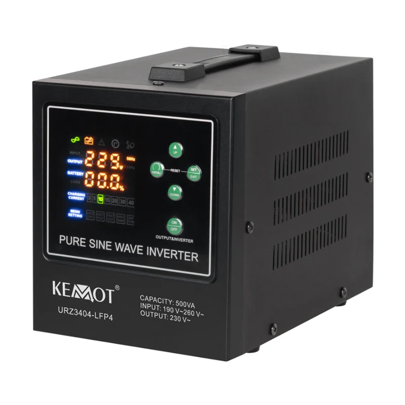 Zdroj záložní KEMOT PROsinus-500-LFP4 12V 230V 500VA 300W Black