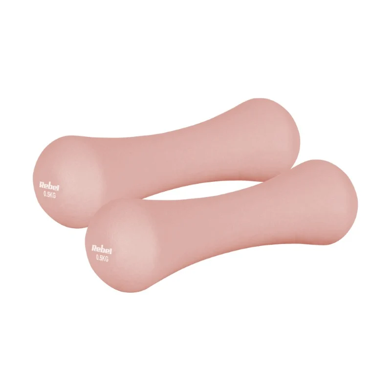 Sada činek z litiny a neoprenu REBEL RBA-2329-0.5 2x0,5kg