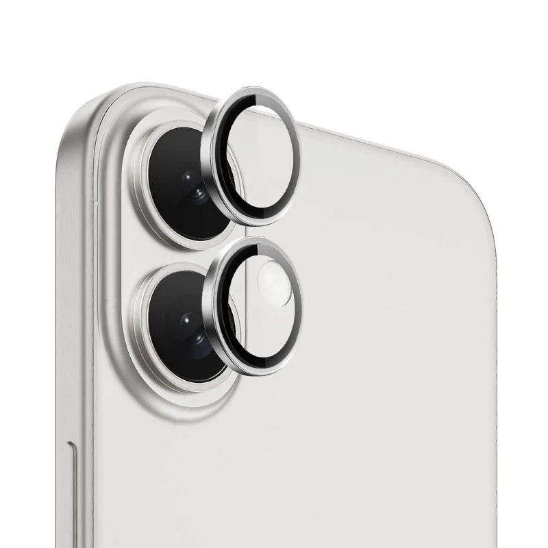 Ochranná folie na objektiv fotoaparátu pro iPhone 16/16 PLUS Silver
