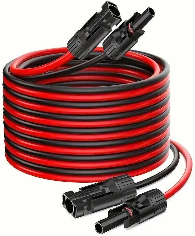Solární kabel 4mm2, červený+černý s konektory MC4,prodloužení 5m