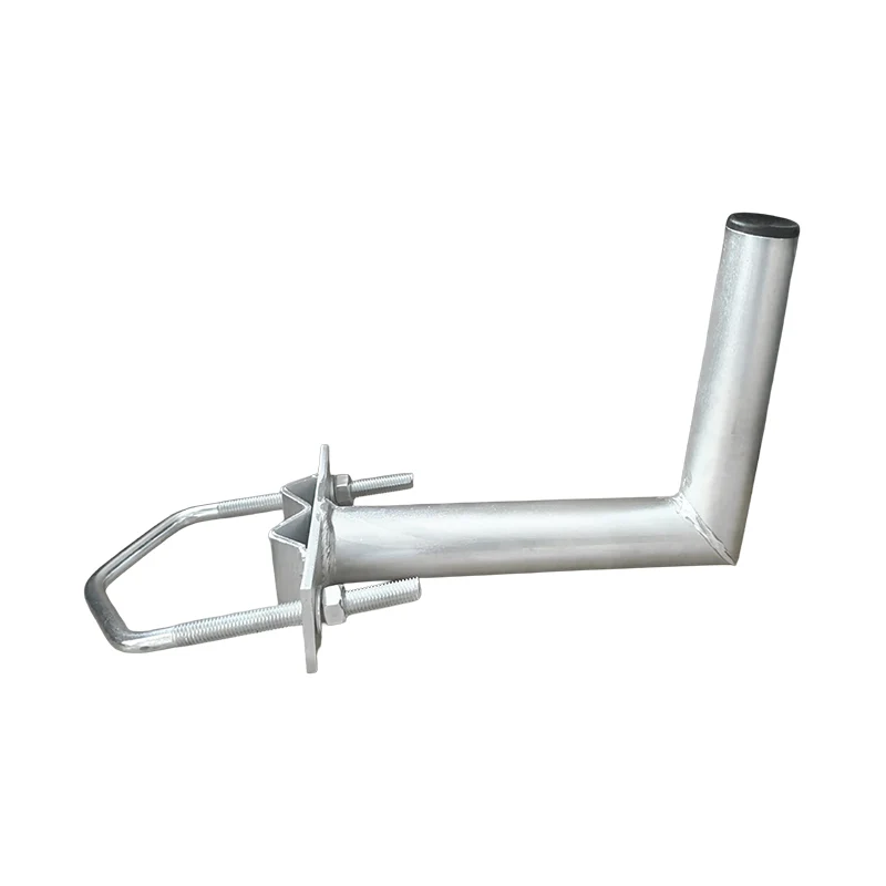 Anténní držák 25cm na stožár s vinklem, rozteč třmenu 120mm, trubka 42/2mm, výška 16cm
