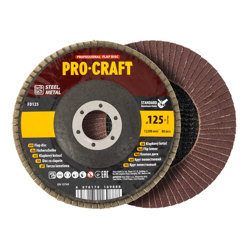 Kotouč lamelový 125mm P40 PROCRAFT FD125