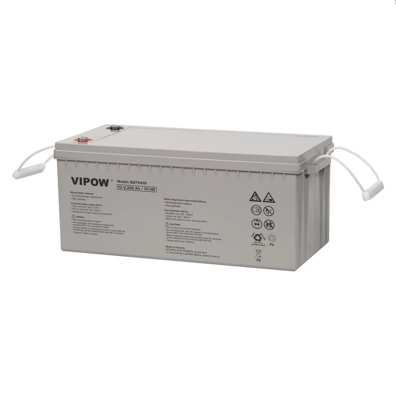 Baterie olověná 12V 200Ah VIPOW BAT0419