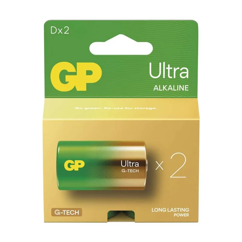 Baterie D (LR20) alkalická GP Ultra 2ks