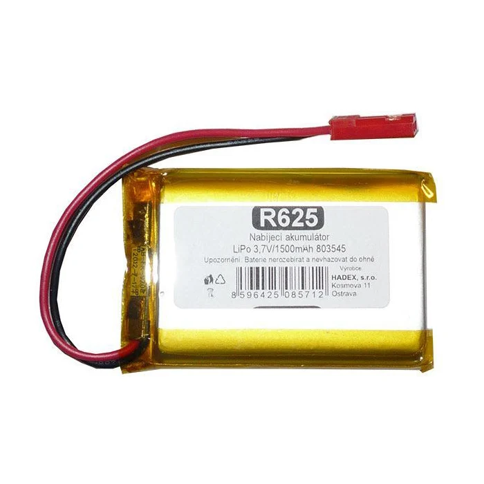 Baterie nabíjecí LiPo 3,7V/1500mAh 803450 Hadex