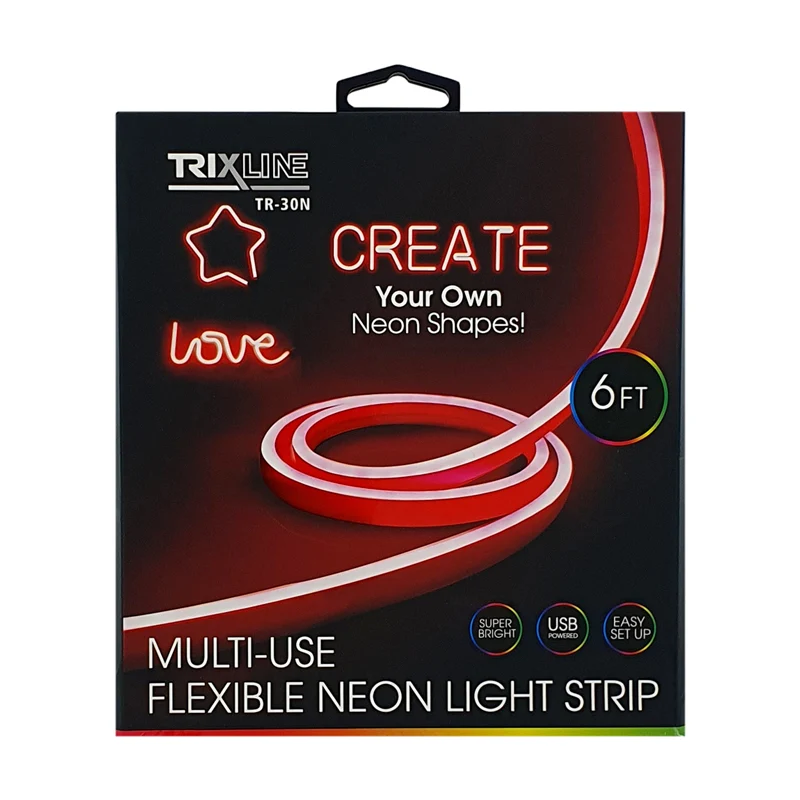 LED pásek USB TRIXLINE TR-30N 1,8m červený neonový