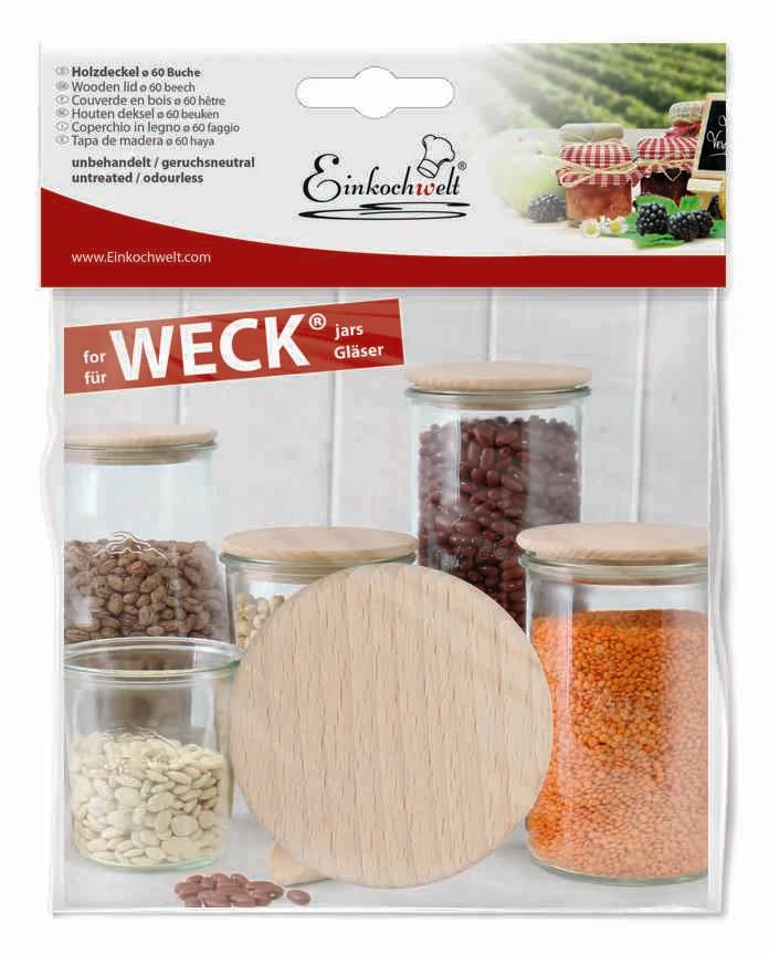 Weck Holzdeckel Buche Einkochwelt