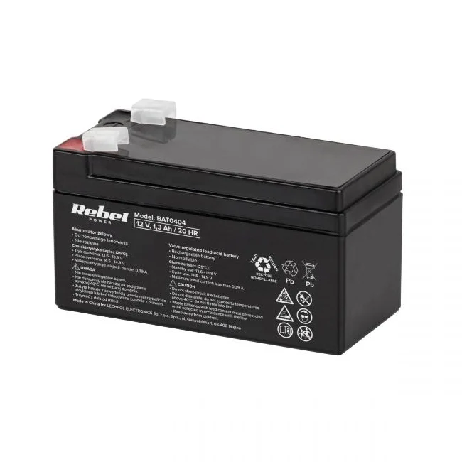 Baterie olověná 12V 1.3Ah REBEL BAT0404