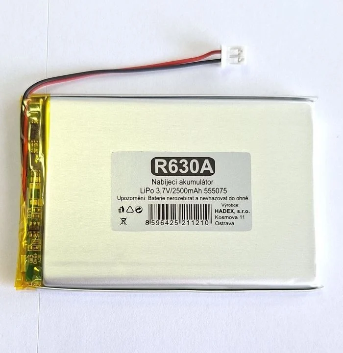 Baterie nabíjecí LiPo 3,7V/2500mAh 555075 HADEX