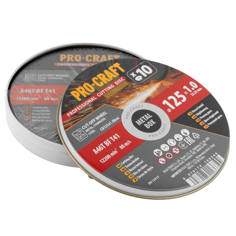 Kotouč řezný PROCRAFT 125x1.0mm sada 10ks