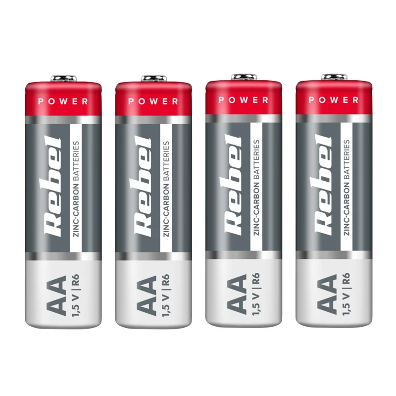 Baterie AA (R6) Zn-Cl REBEL 4ks / shrink BAT0081