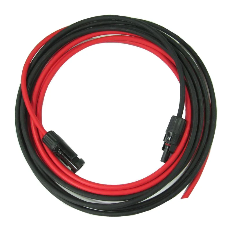 Solární kabel 6mm2, červený+černý s konektory MC4, 5m