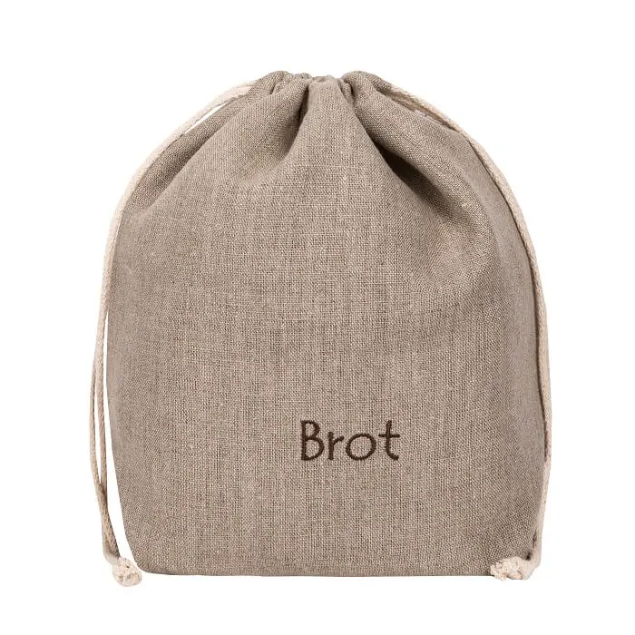 Slowroom Brottasche 2 in 1 aus Leinen, Brotbeutel und Brotkorb in einem