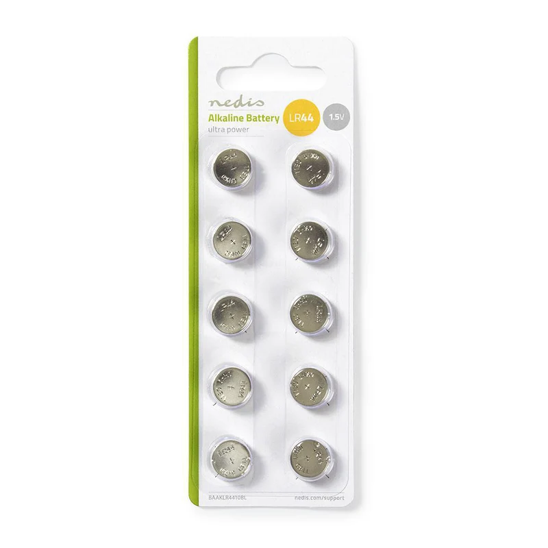 Baterie LR44 (AG13) alkalická NEDIS BAAKLR4410BL 10ks / blistr