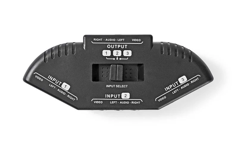 Přepínač 3x Cinch/Cinch NEDIS VSWI2403BK