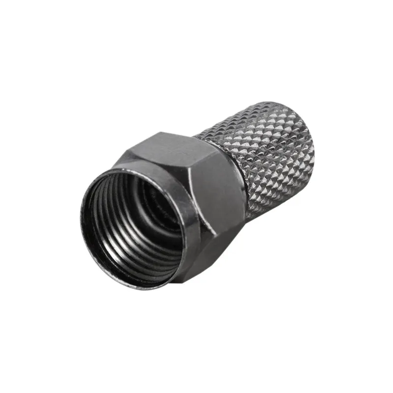 Konektor F HQ 6.8mm gum. kroužek, černý
