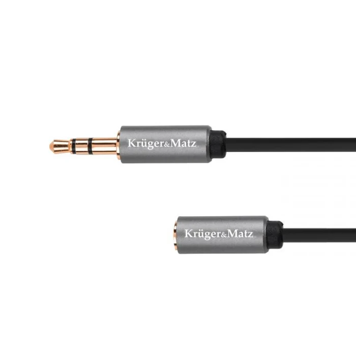 Kabel Jack 3,5mm konektor/Jack 3,5mm zdířka 1m KRUGER & MATZ KM1229 Basic