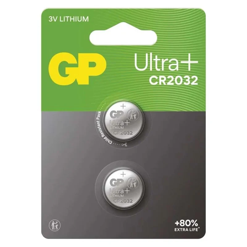 Baterie CR2032 GP Ultra Plus lithiová 2ks