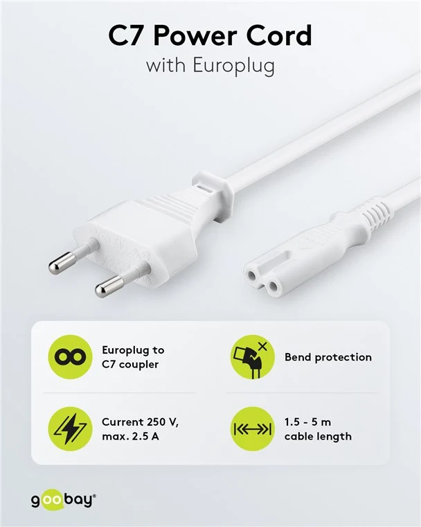 Kabel napájecí GOOBAY 93988 5m