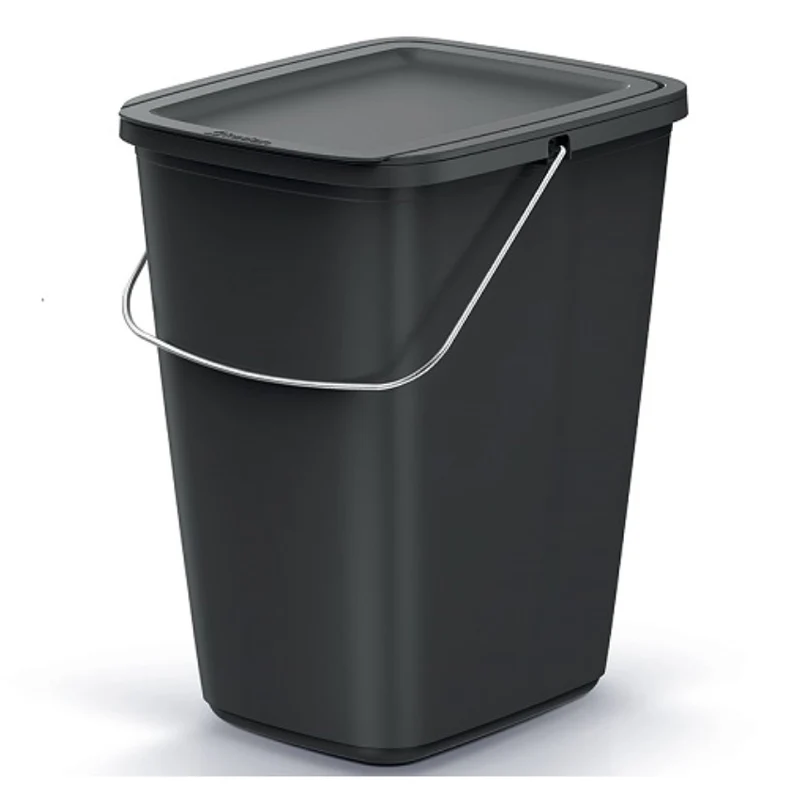 Koš odpadkový COMPACTA Q FLAP BASIC černý 9l