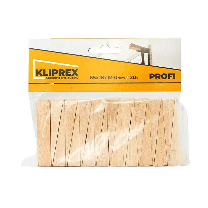 Klínky dřevěné BK 65x18x12-0mm 20ks