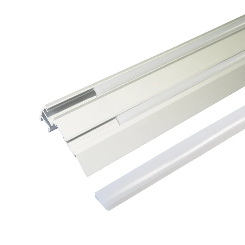 AL profil Stair pro LED pásky, s plexi, 1m