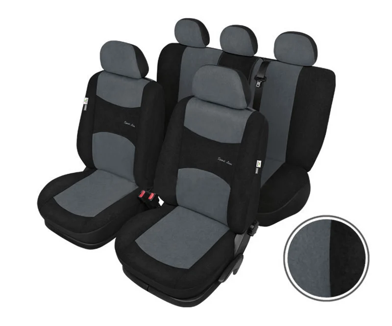 Autopotahy SIXTOL SPORT LINE+ šedočerné