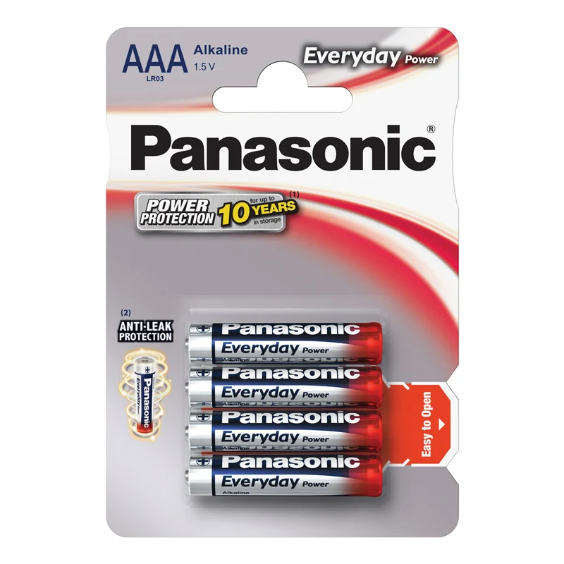 Baterie AAA (R03) alkalická PANASONIC Everyday Power 4ks / blistr