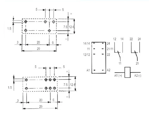 Relé 24V 10A/250VAC 1x přep. RELEF4031-24