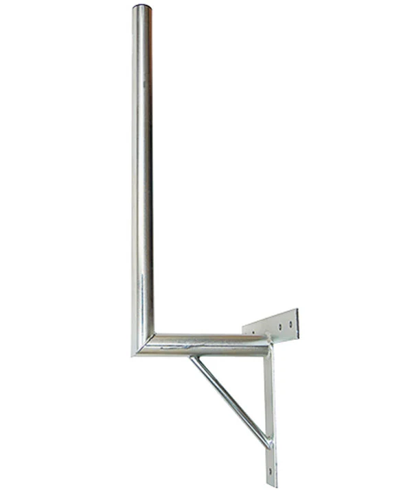 Anténní držák 25cm na zeď se vzpěrou, trubka 42/2mm, výška 66cm
