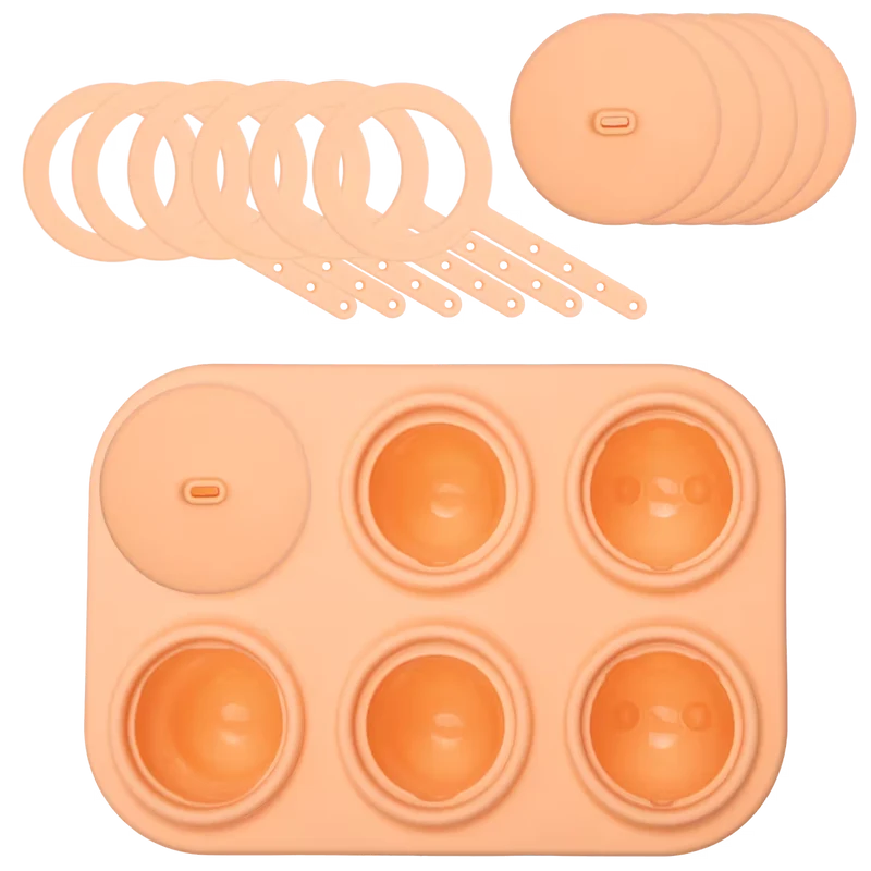 LURCH Popsicle IceForm Arctic – Silikon-Eisformen für 6 Eis am Stiel mit Tiermotiven